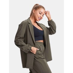 Drawstring Sleeves Blazer