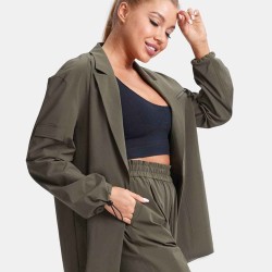 Drawstring Sleeves Blazer