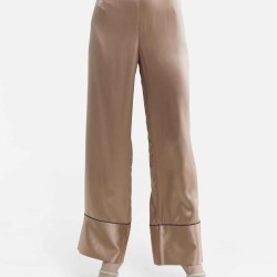 Trimmed Silk Pajama Set