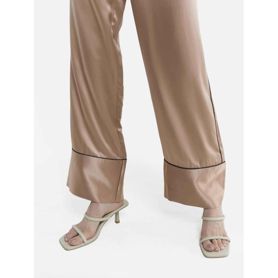 Trimmed Silk Pajama Set Trimmed Silk Pajama Set