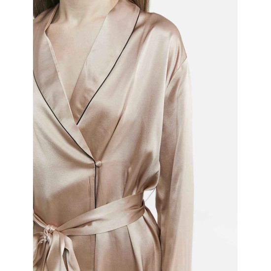 Trimmed Silk Pajama Set Trimmed Silk Pajama Set