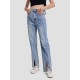 High Waist Front Split Jeans High Waist Front Split Jeans