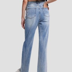 High Waist Front Split Jeans