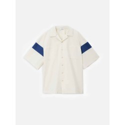 Drop Shoulder Color-block Short Sleeve Shirt