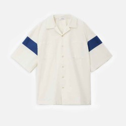 Drop Shoulder Color-block Short Sleeve Shirt