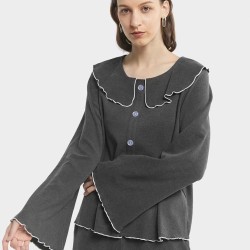 Ruched Pajama Shirt