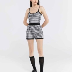 Houndstooth Top & Shorts Set