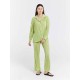 Pleated Lapel Shirt & Pants Set Pleated Lapel Shirt & Pants Set