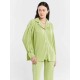 Pleated Lapel Shirt & Pants Set Pleated Lapel Shirt & Pants Set