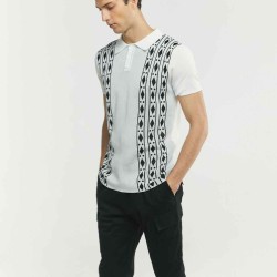 Knit-Jacquard Polo Shirt