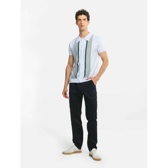 Button-Up Stripe Polo Shirt Button-Up Stripe Polo Shirt
