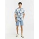 Tie-dye Stand Collar Linen Shirt Tie-dye Stand Collar Linen Shirt