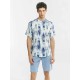 Tie-dye Stand Collar Linen Shirt Tie-dye Stand Collar Linen Shirt