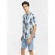 Tie-dye Stand Collar Linen Shirt Tie-dye Stand Collar Linen Shirt