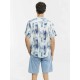 Tie-dye Stand Collar Linen Shirt Tie-dye Stand Collar Linen Shirt