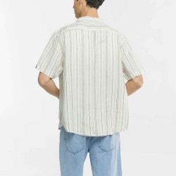 Stripe Short Sleeve Linen Shirt