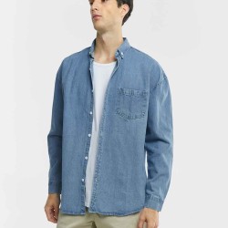 Classic Button-up Denim Shirt