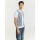 Striped Flocking Polo Shirt Striped Flocking Polo Shirt