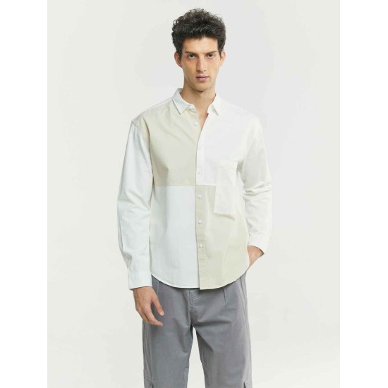 Color Blocking Cotton Shirt Color Blocking Cotton Shirt