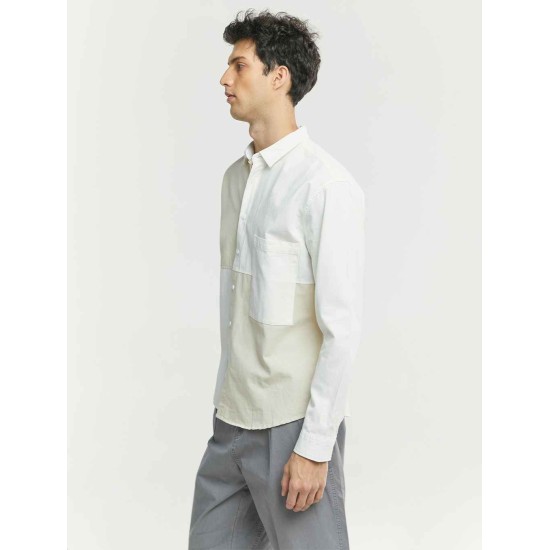 Color Blocking Cotton Shirt Color Blocking Cotton Shirt