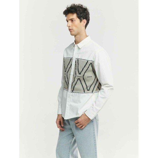 Front Printed Cotton Shirt Front Printed Cotton Shirt