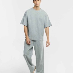 Solid Casual Crewneck Cotton T-shirt