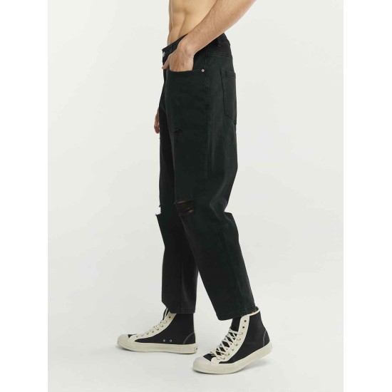 Ripped Detail Cropped Jeans Ripped Detail Cropped Jeans