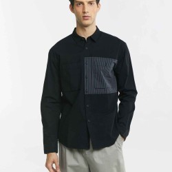 Stripe Patchwork Long Sleeve Shirt