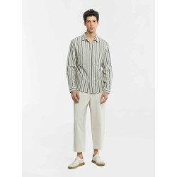 Stripe Long Sleeve Cotton Shirt