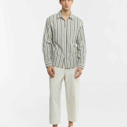 Stripe Long Sleeve Cotton Shirt