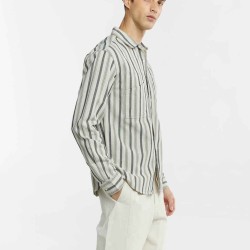 Stripe Long Sleeve Cotton Shirt