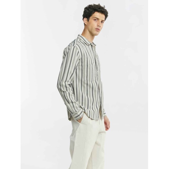 Stripe Long Sleeve Cotton Shirt Stripe Long Sleeve Cotton Shirt