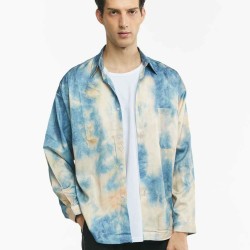 Tie-dye Gradient Long Sleeve Shirt