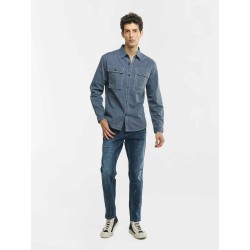 Solid Long Sleeve Cotton Shirt