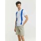 Two-Tone Stripe Polo Shirt Two-Tone Stripe Polo Shirt