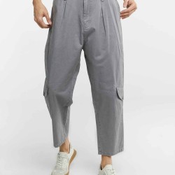Cropped  Cotton Cargo Pants