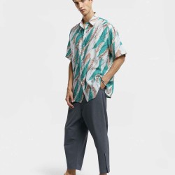 Color Contrast Short-Sleeve Shirt