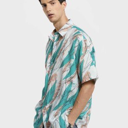 Color Contrast Short-Sleeve Shirt