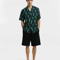 Cactus Print Short-Sleeve Shirt