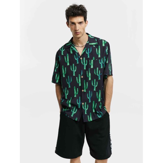 Cactus Print Short-Sleeve Shirt Cactus Print Short-Sleeve Shirt