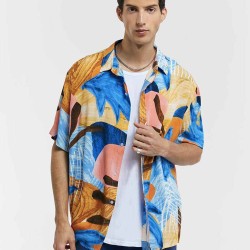Abstract Print Short-Sleeve Shirt