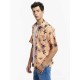 Coconut Tree Print Striped Shirt Coconut Tree Print Striped Shirt