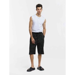 Elastic Waist Plaid Shorts