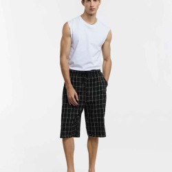 Elastic Waist Plaid Shorts