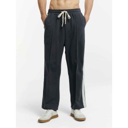 Elastic Waist Striped Patchwork Pants