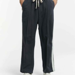 Elastic Waist Striped Patchwork Pants