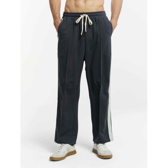 Elastic Waist Striped Patchwork Pants Elastic Waist Striped Patchwork Pants