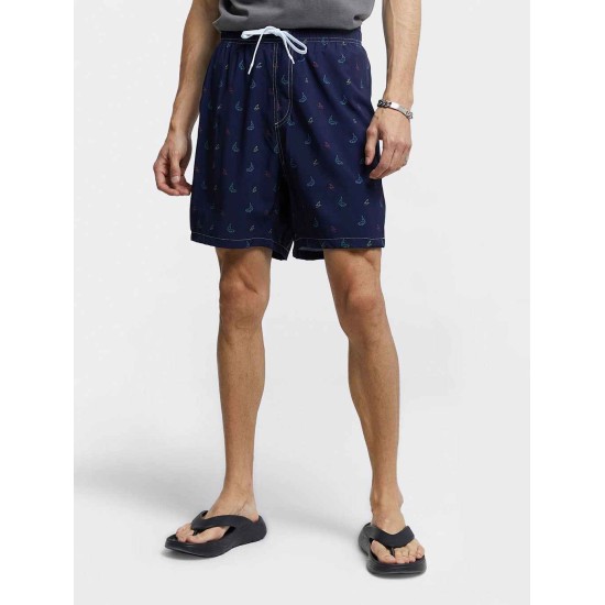 Multi-color Printed Beach Shorts Multi-color Printed Beach Shorts