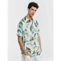Flower Print Short-Sleeve Shirt