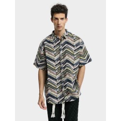Printed Short-Sleeve Cotton Shirt